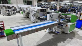 Flow-Pack-Maschine für Reiskuchen und Spieße