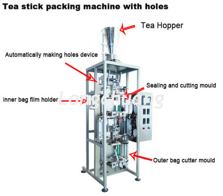 Qualität  Inner And Outer Teabag Packaging Machine Stainless Steel Tea Stick Packaging Machine Fabrik