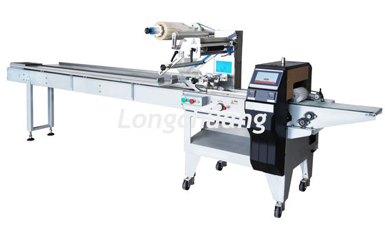 Qualität  KN95 Mask Horizontal Flow Pack Machine Disposable Tableware Pillow Pouch Machine Fabrik